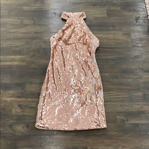 F21 Champagne Sequin Dress